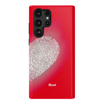 Heart Print Red Samsung Case