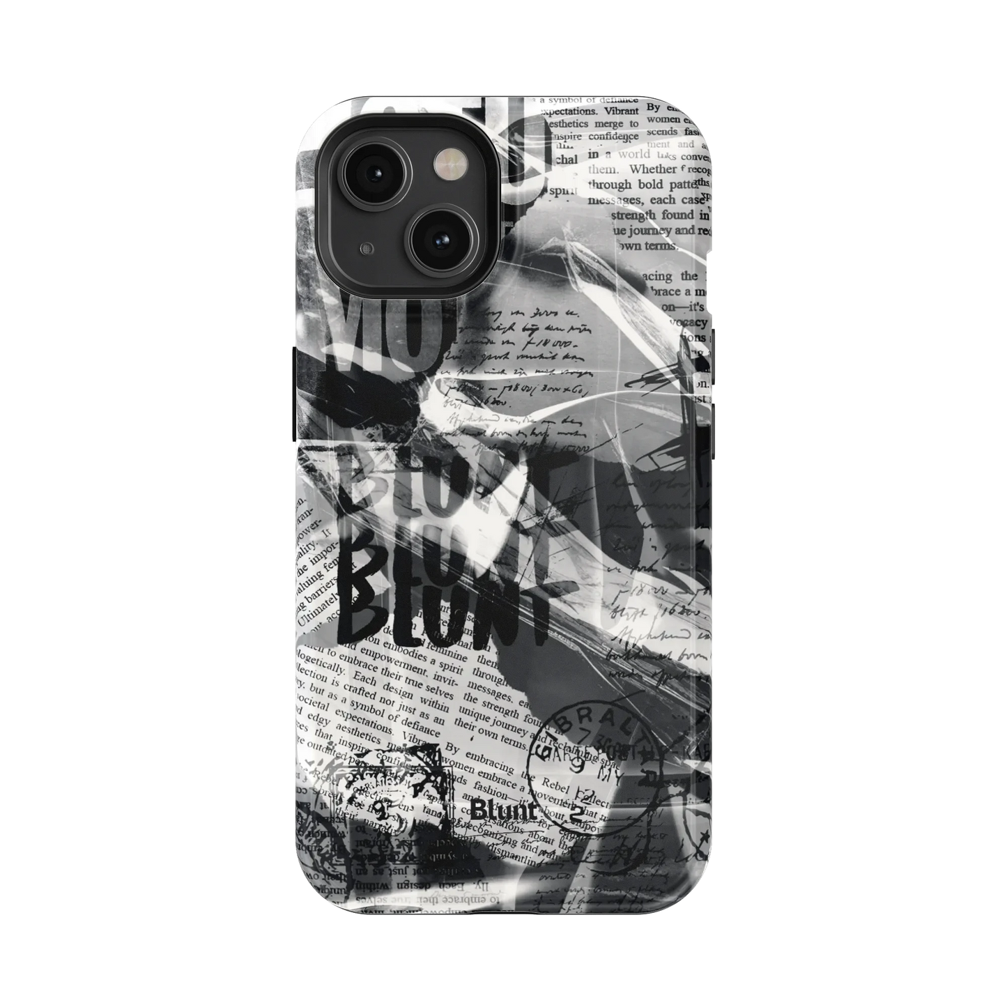 Black Love Letter iPhone Case