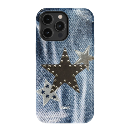Denim Starstud iPhone Case