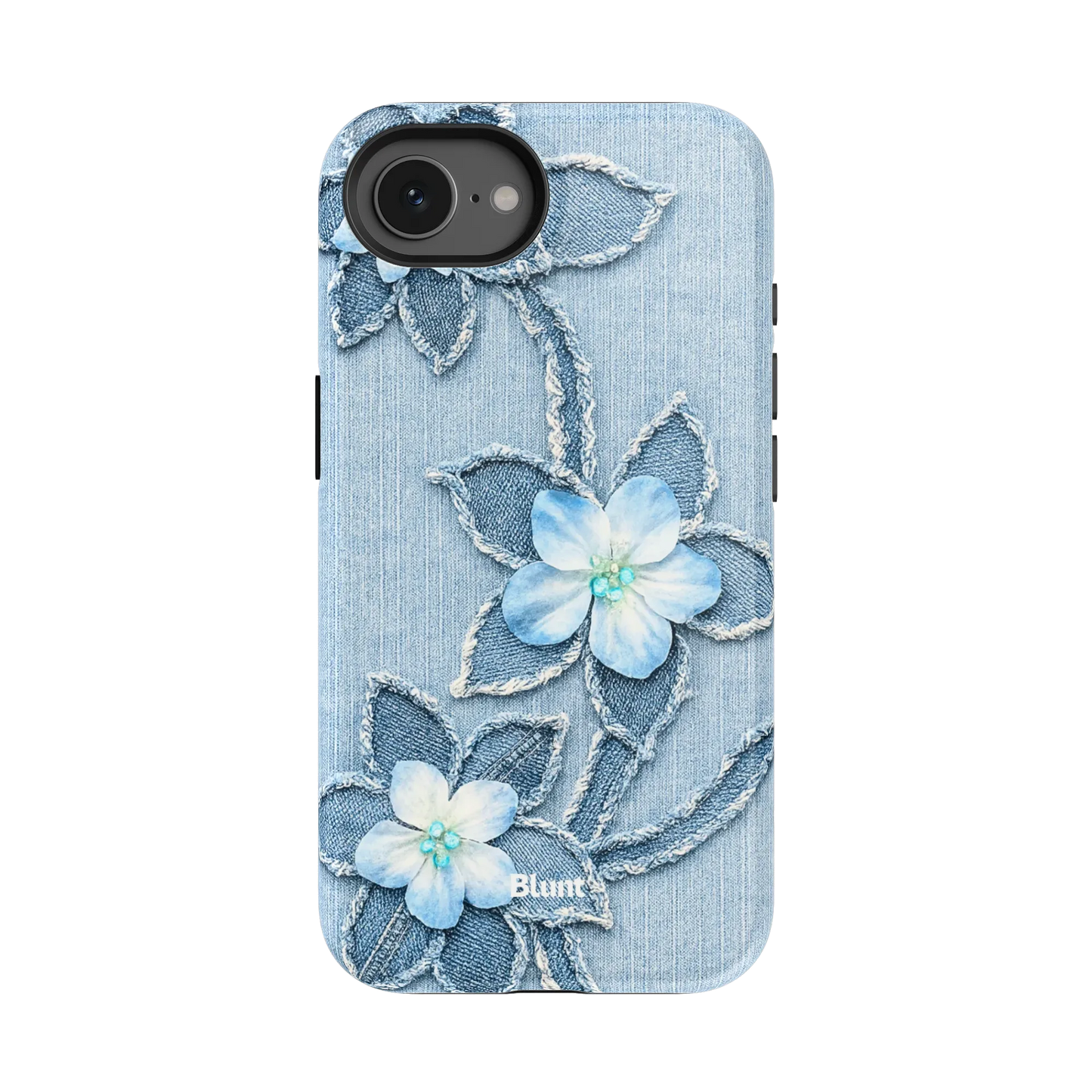 Denim Blue Bloom iPhone Case
