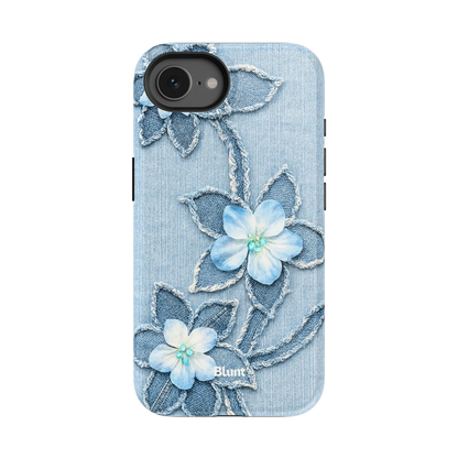 Denim Blue Bloom iPhone Case