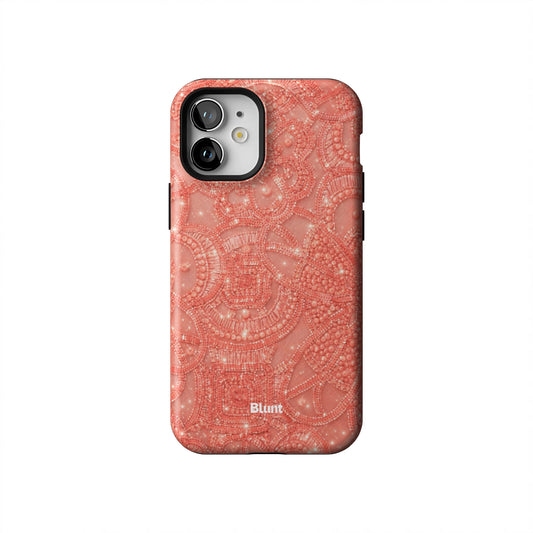 Coral-Glam-iphone-case-iPhone 12 Mini-1