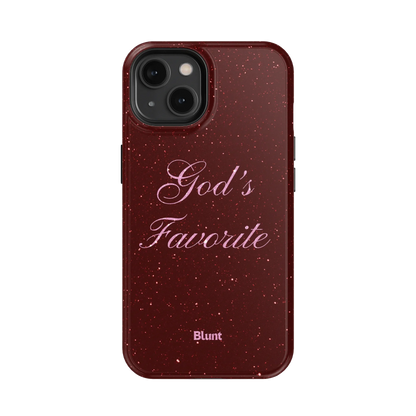 Gods Favorite Burgundy iPhone Case