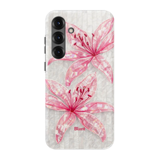 Pink-Floral-Luster-samsung-case-S25 Plus-1
