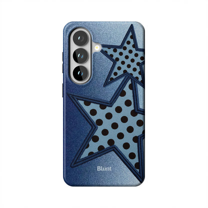 Blue Polka Star Samsung Case