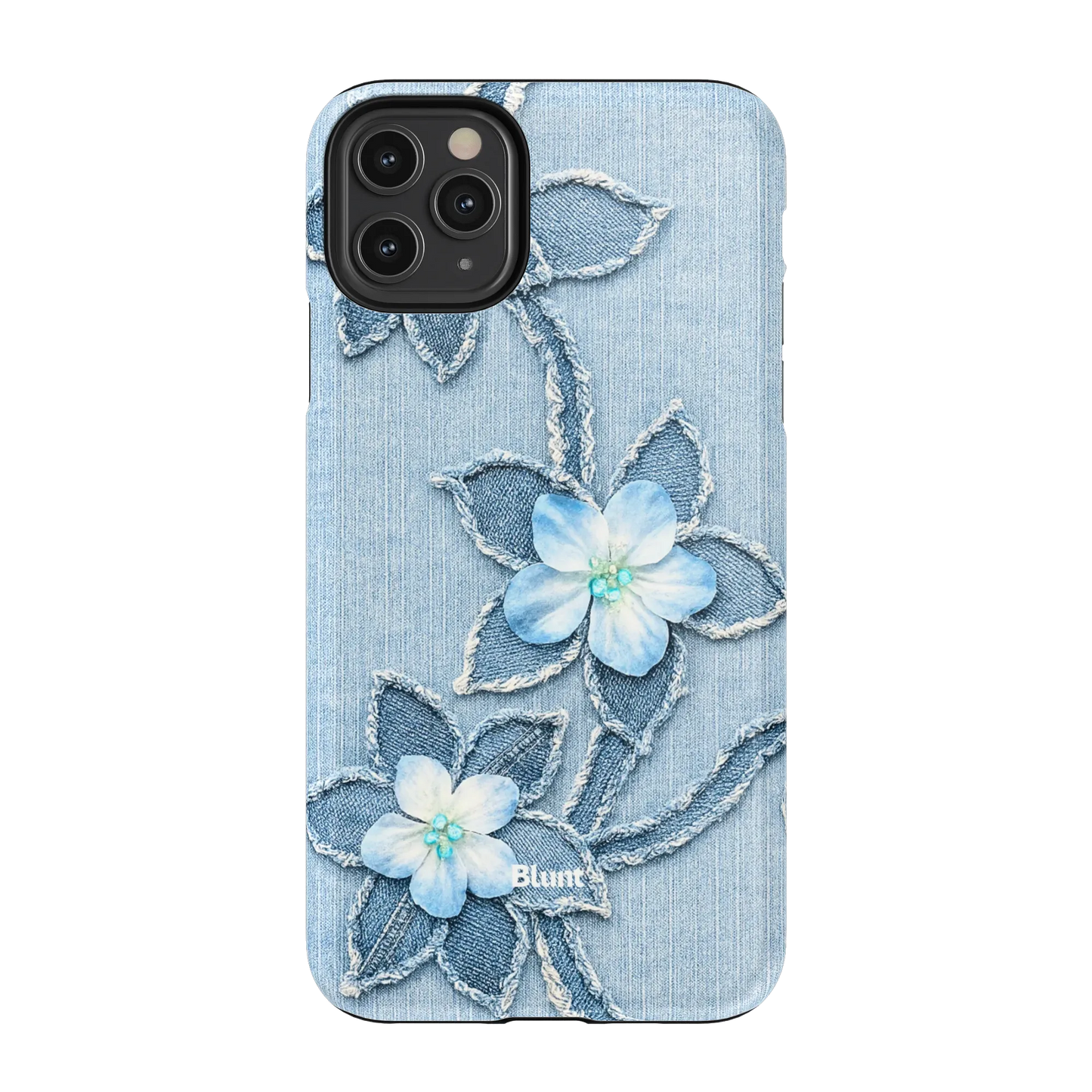 Denim Blue Bloom iPhone Case