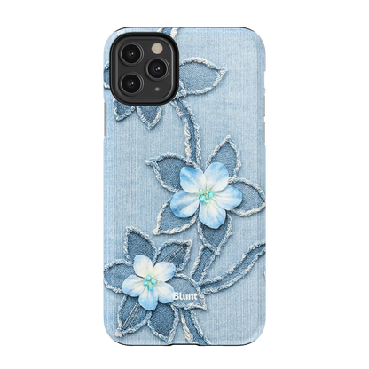 Denim Blue Bloom iPhone Case