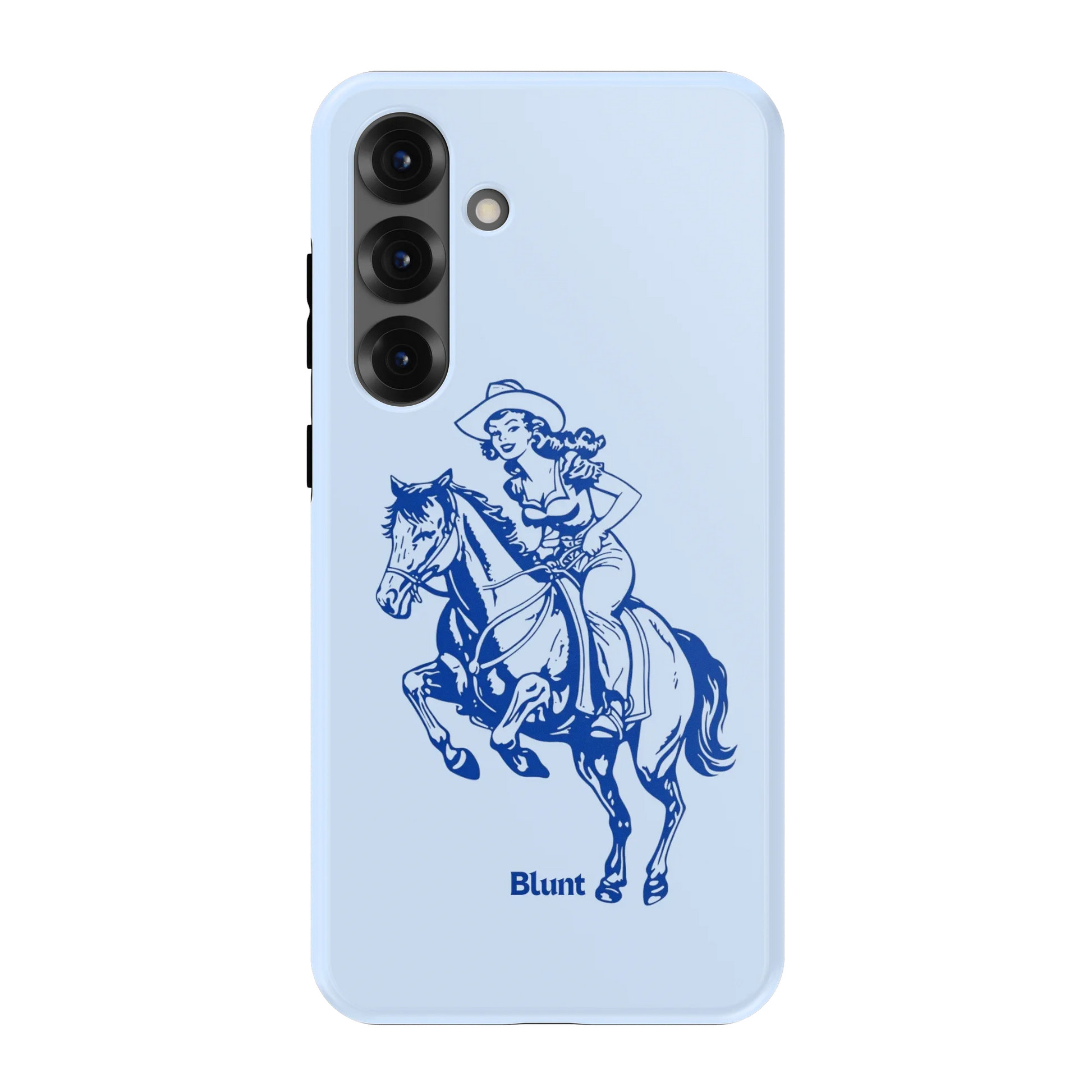 Blue-Lasso-Lady-samsung-case-S25 Plus-1