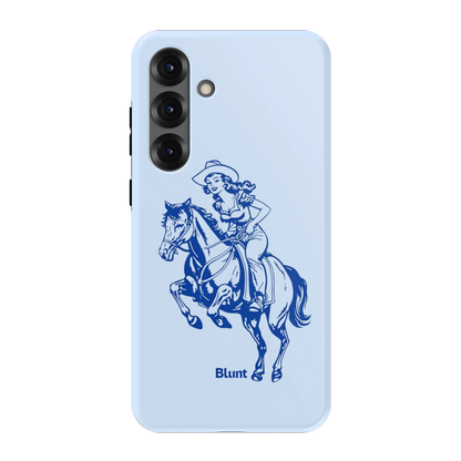 Blue-Lasso-Lady-samsung-case-S25 Plus-1