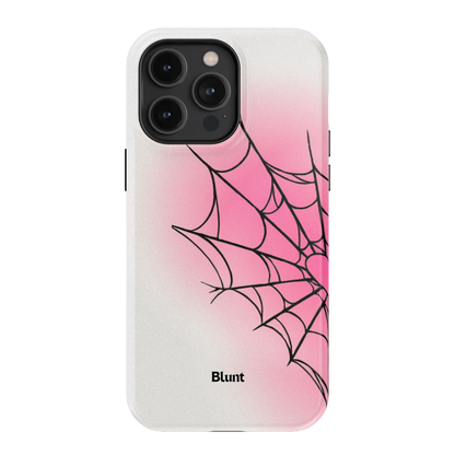 White Pink Web iPhone Case