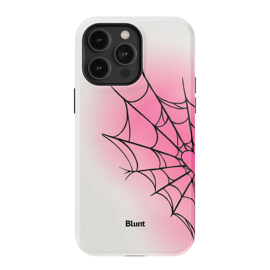 White Pink Web iPhone Case