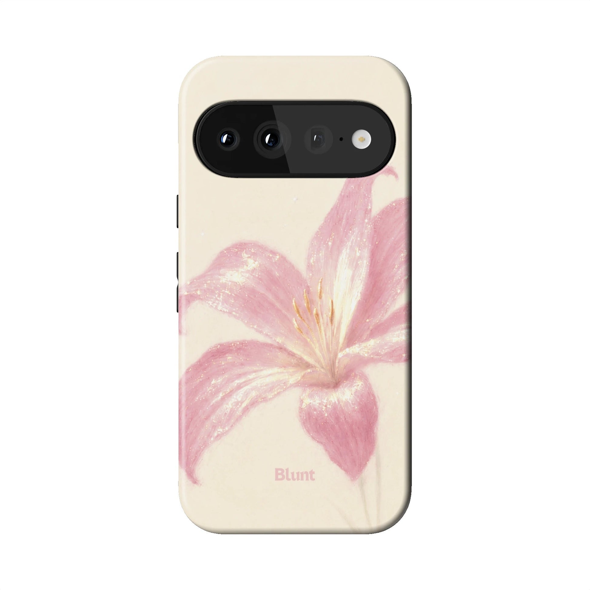 White Blushed Lilly Pixel Case - Blunt Cases