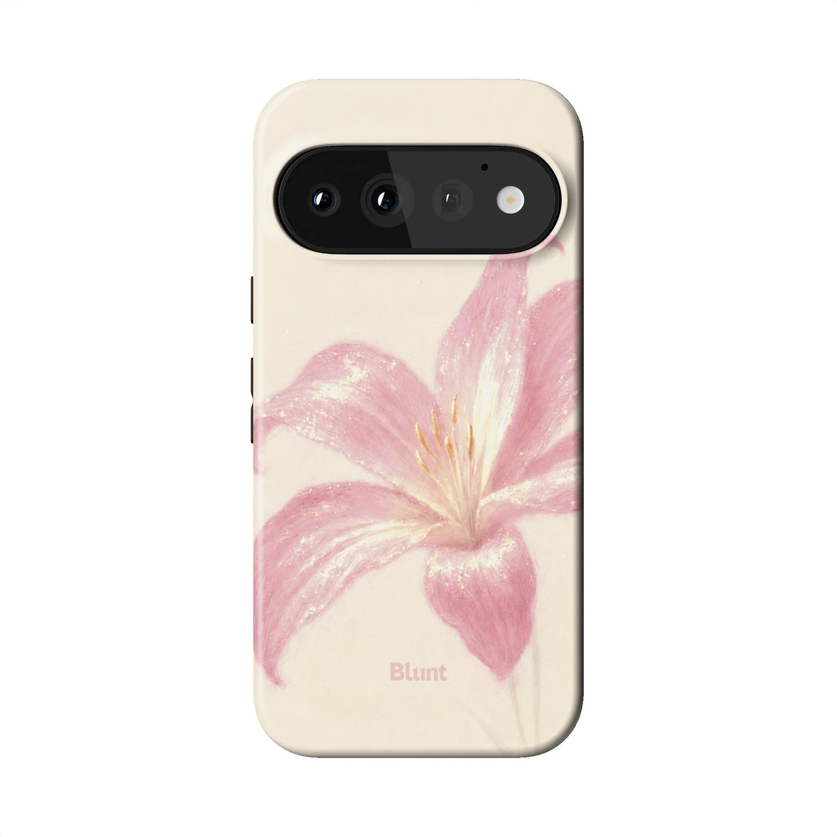 White Blushed Lilly Pixel Case - Blunt Cases