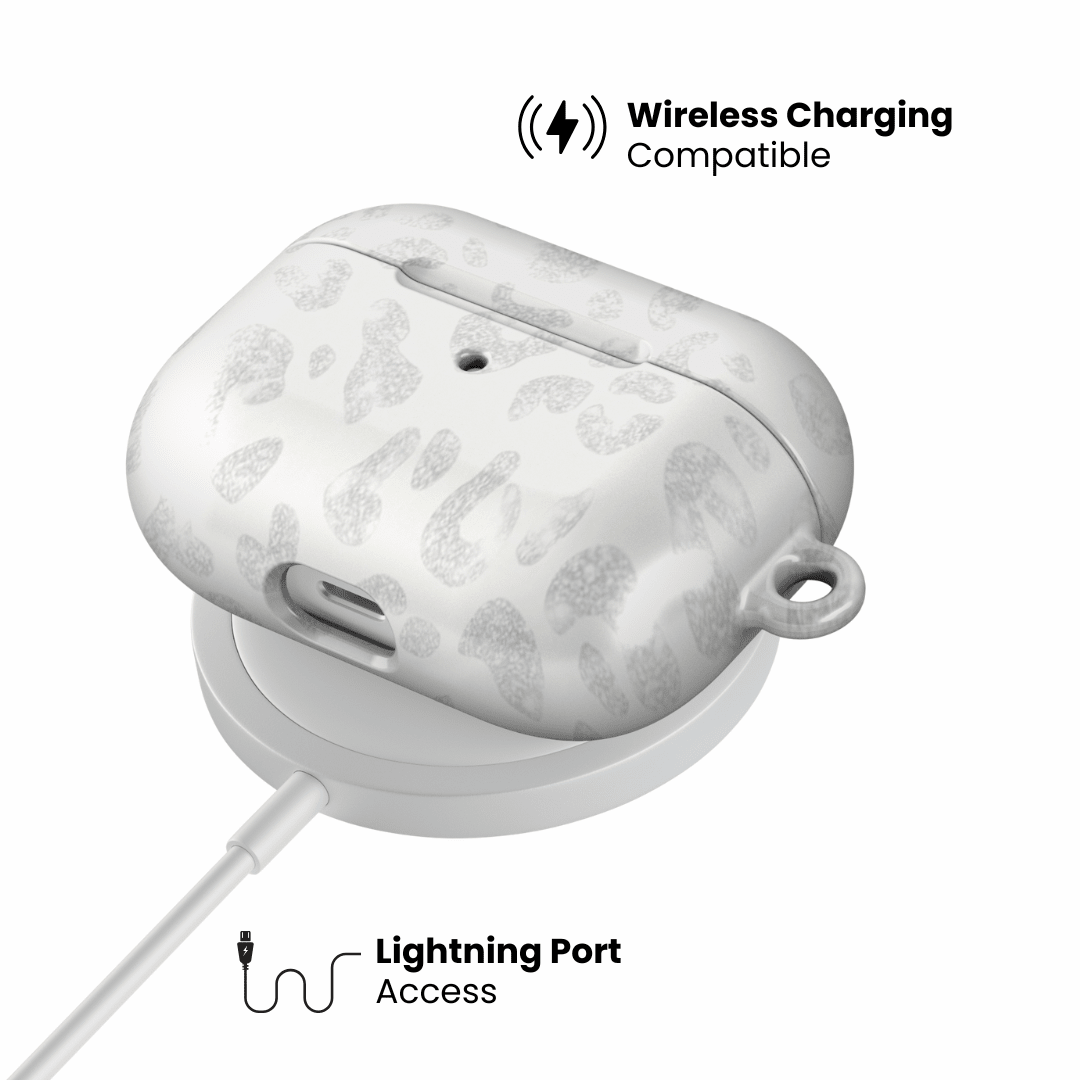 White Leopard AirPod Case - Blunt Cases