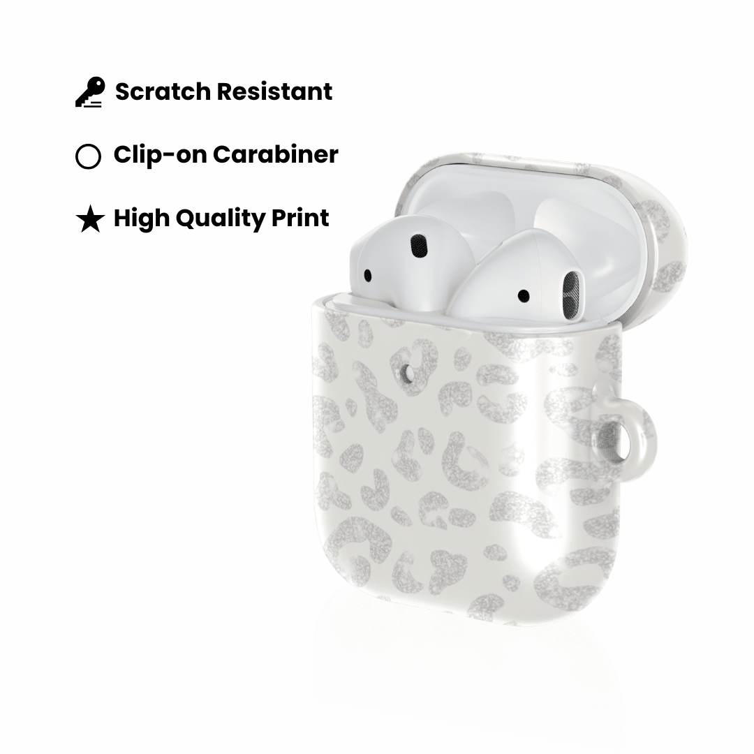 White Leopard AirPod Case - Blunt Cases