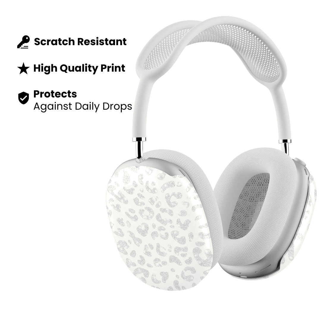 White Leopard AirPod Max Case - Blunt Cases