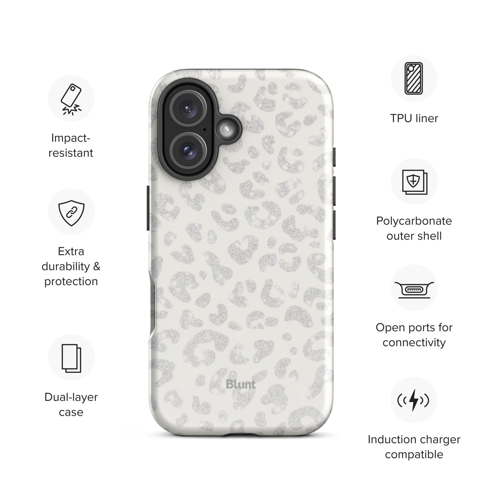 White Leopard iPhone Case - Blunt Cases