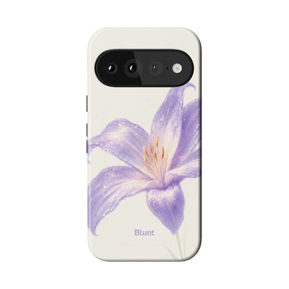 White Lilac Lilly Pixel Case - Blunt Cases