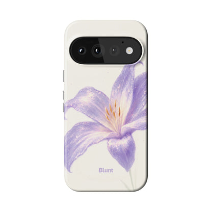 White Lilac Lilly Pixel Case - Blunt Cases