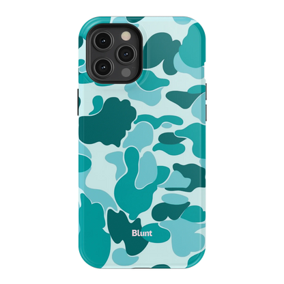 Aqua Camo iPhone Case