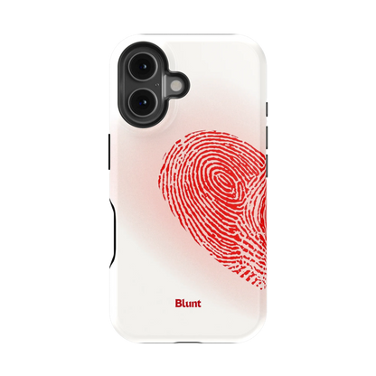 Heart Print White iPhone Case
