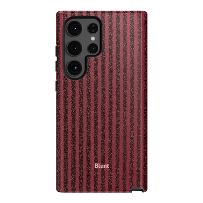 Red Sparkle Stripe Samsung Case