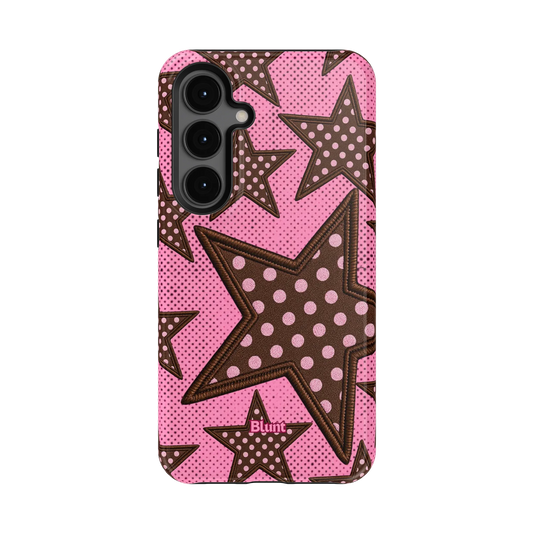 Pink Polka Star Samsung Case