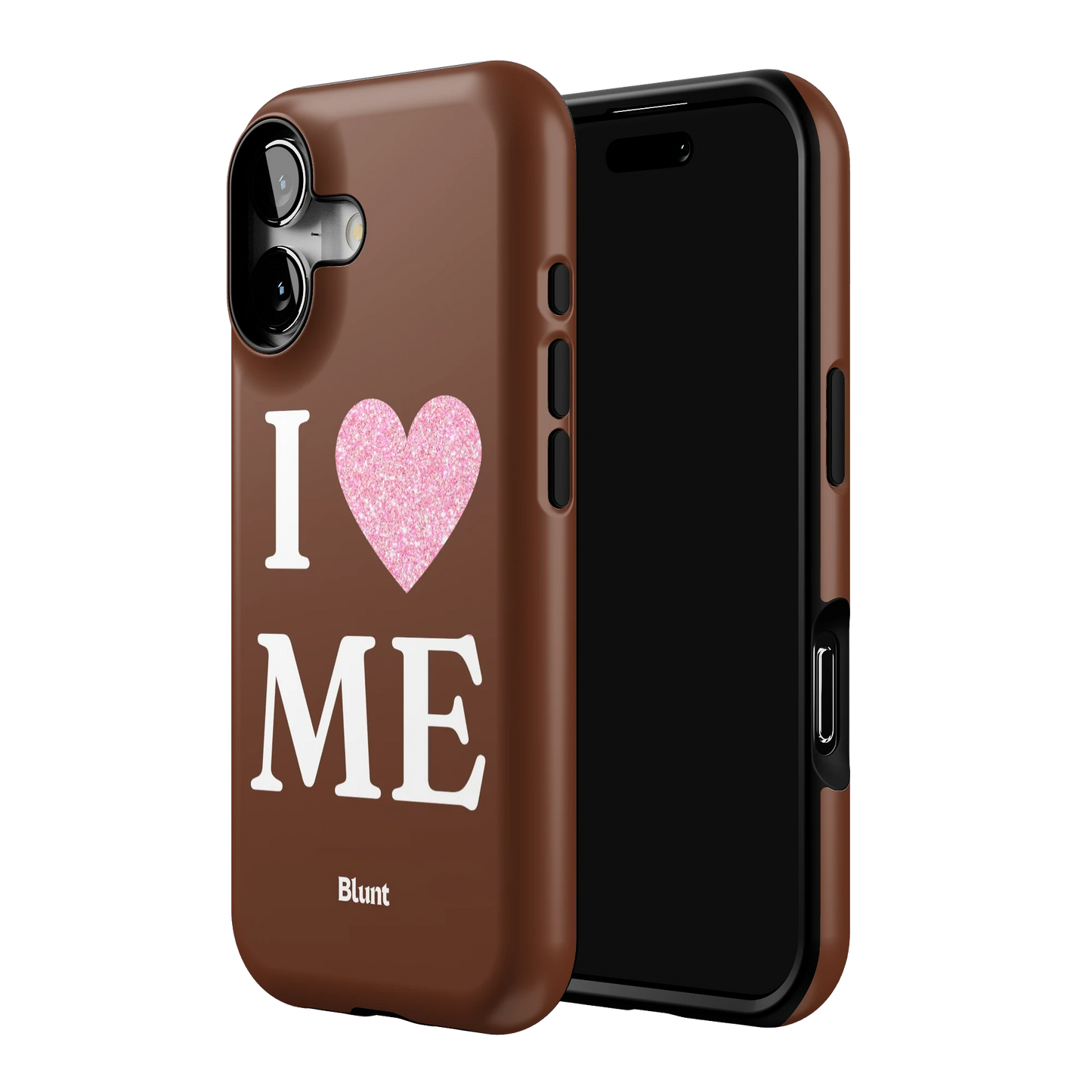 Brown I Love Me iPhone Case