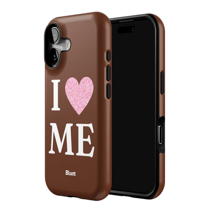Brown I Love Me iPhone Case