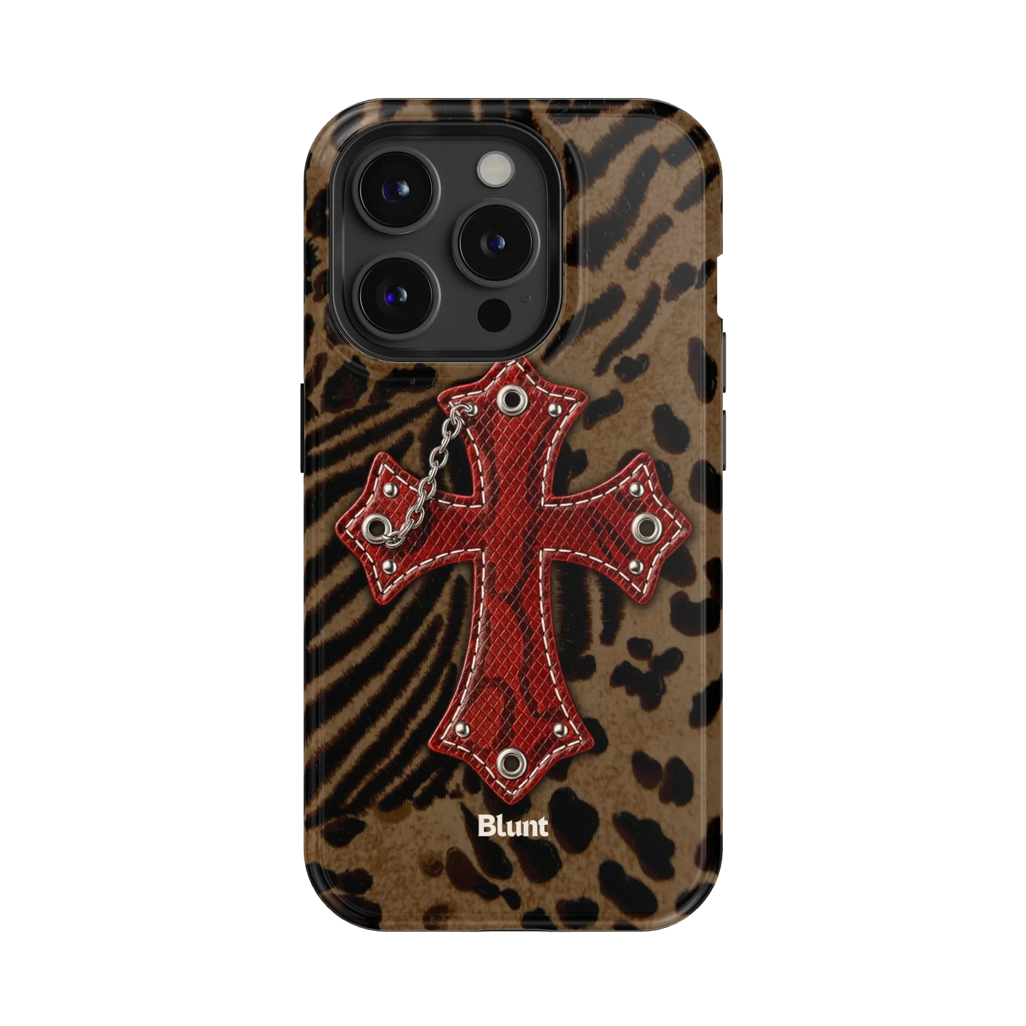 Leopard Red Cross iPhone Case