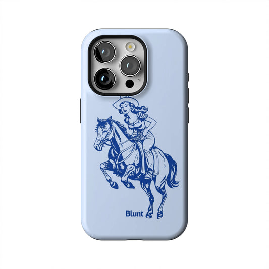 Blue-Lasso-Lady-iphone-case-iPhone 15 Pro-1