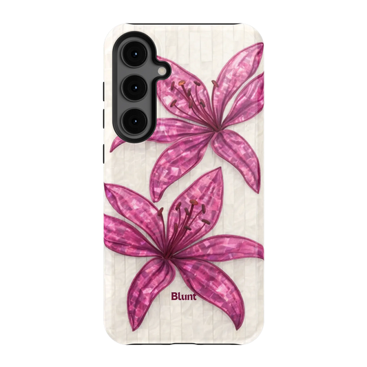Purple-Floral-Luster-samsung-case-S24 Plus-1