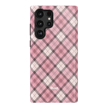 Pink Plaid Samsung Case