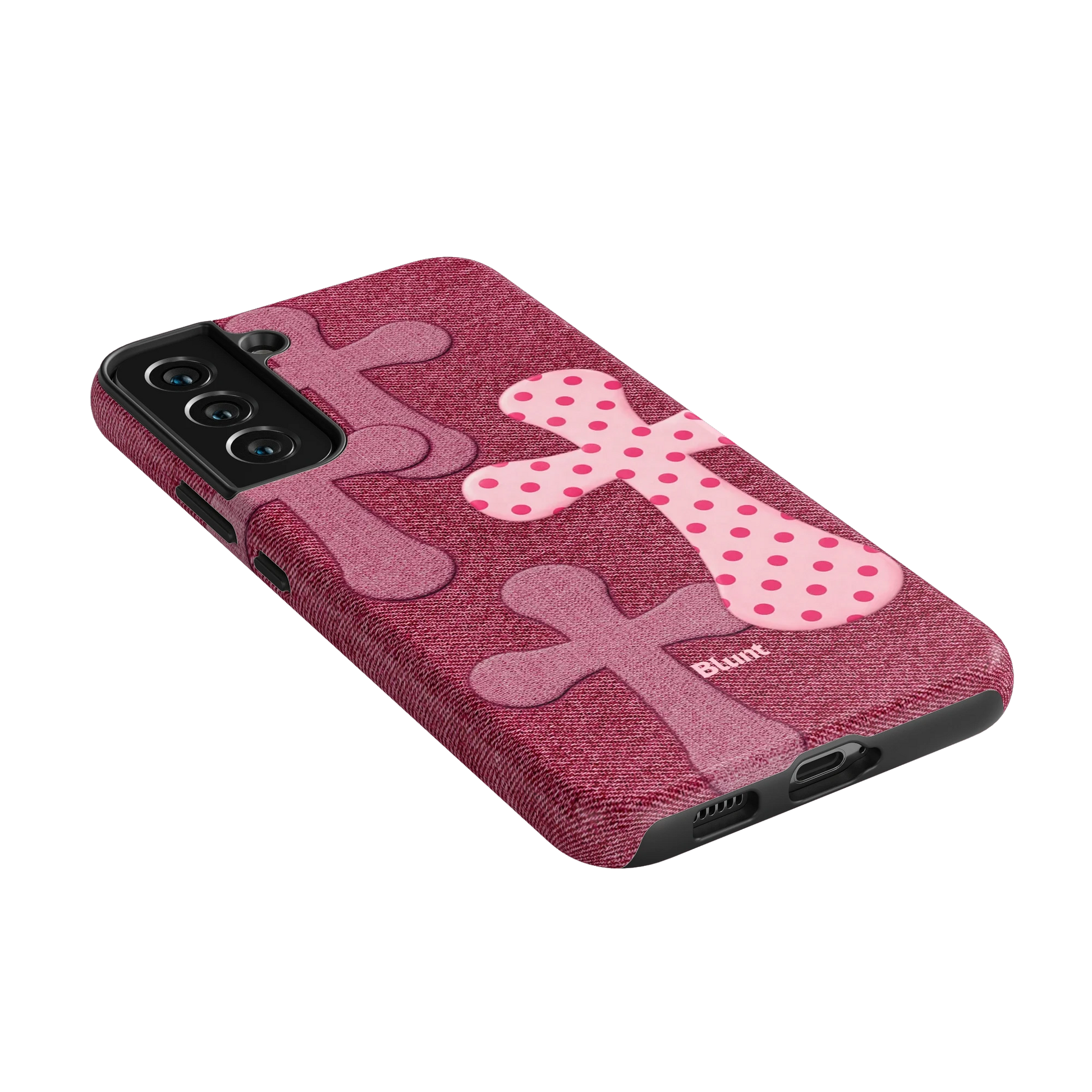 Pink-Polka-Patch-samsung-case-S22 Plus-2