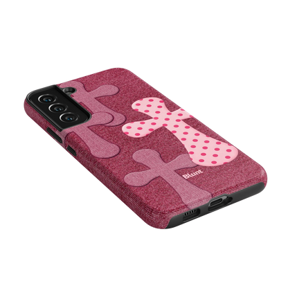 Pink-Polka-Patch-samsung-case-S22 Plus-2
