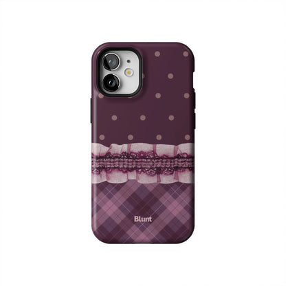 Lilac-Lattice-iphone-case-iPhone 12 Mini-1
