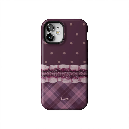 Lilac-Lattice-iphone-case-iPhone 12 Mini-1