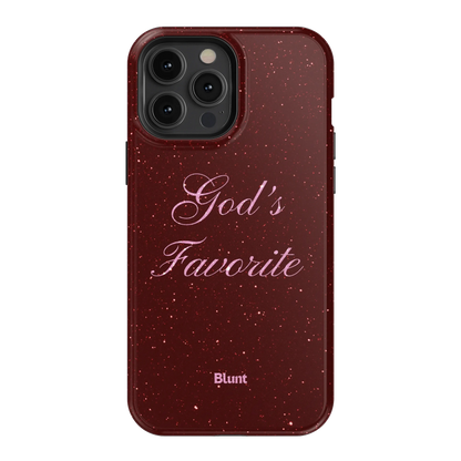 Gods Favorite Burgundy iPhone Case