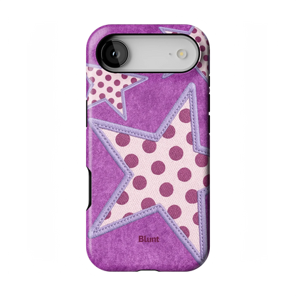 Lilac Crush Polka Star iPhone Case