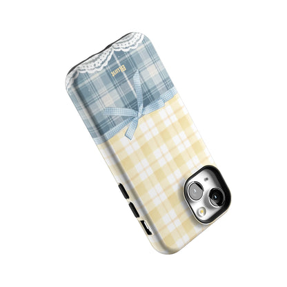 Blue-Lemonplaid-iphone-case-iPhone 13 Mini-4