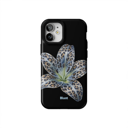 Blue-Leopard-Bloom-iphone-case-iPhone 12 Mini-1
