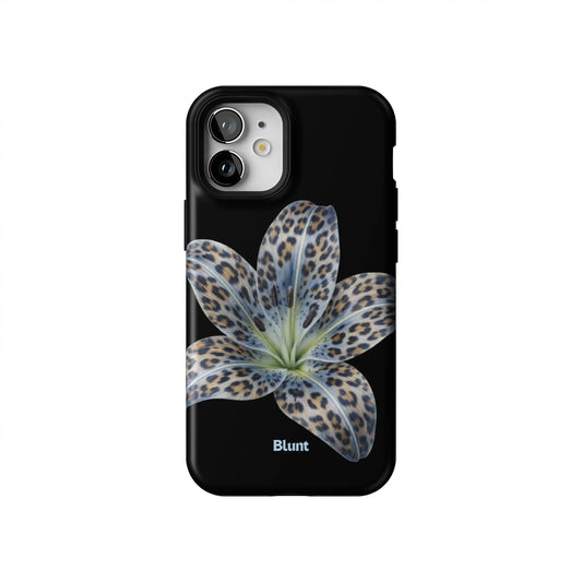 Blue-Leopard-Bloom-iphone-case-iPhone 12 Mini-1