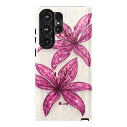 Purple-Floral-Luster-samsung-case-S23 Ultra-1