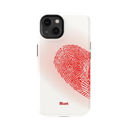 Heart Print White iPhone Case
