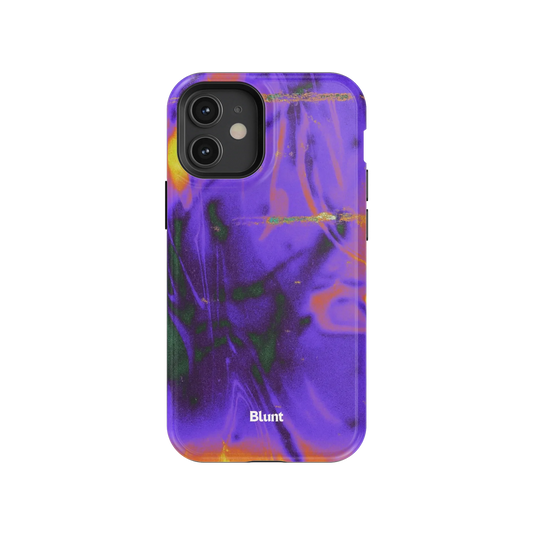 Violet Static iPhone Case