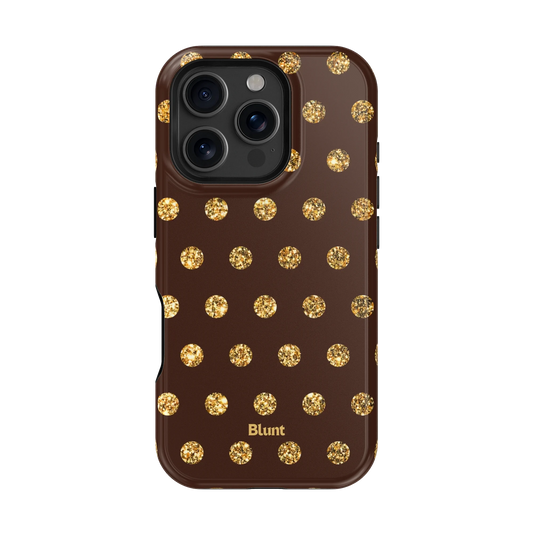 Gold Polka iPhone Case