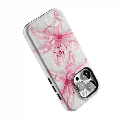 Pink-Floral-Luster-iphone-case-iPhone 14 Pro-4