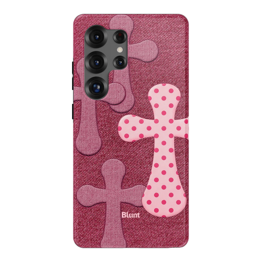 Pink-Polka-Patch-samsung-case-S25 Ultra-1