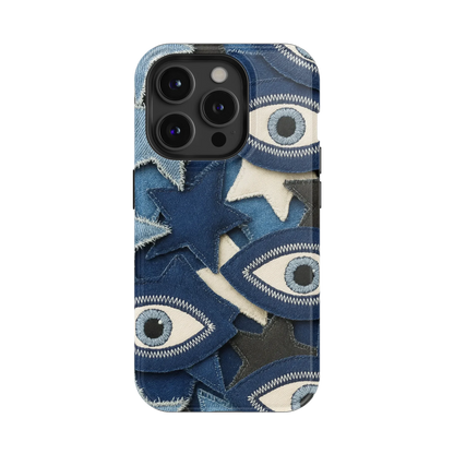 Evil Eye Denim iPhone Case