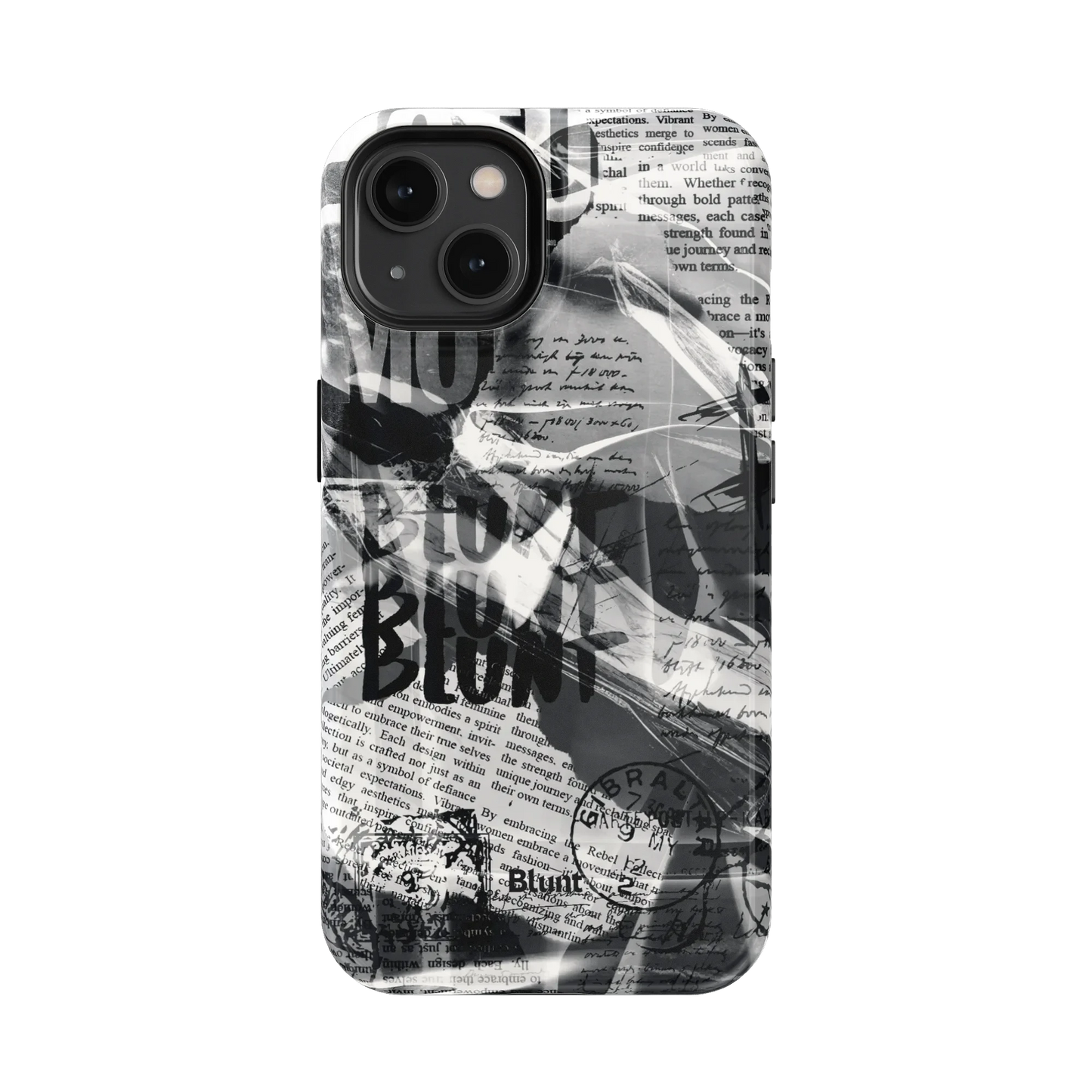 Black Love Letter iPhone Case